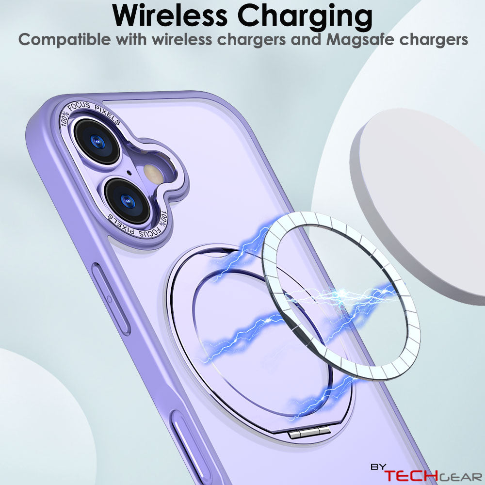 [Magnetic Ring Kickstand] For Apple iPhone 17, Slim, Tough Shockproof Armour, MagSafe Compatible Case with Stand
