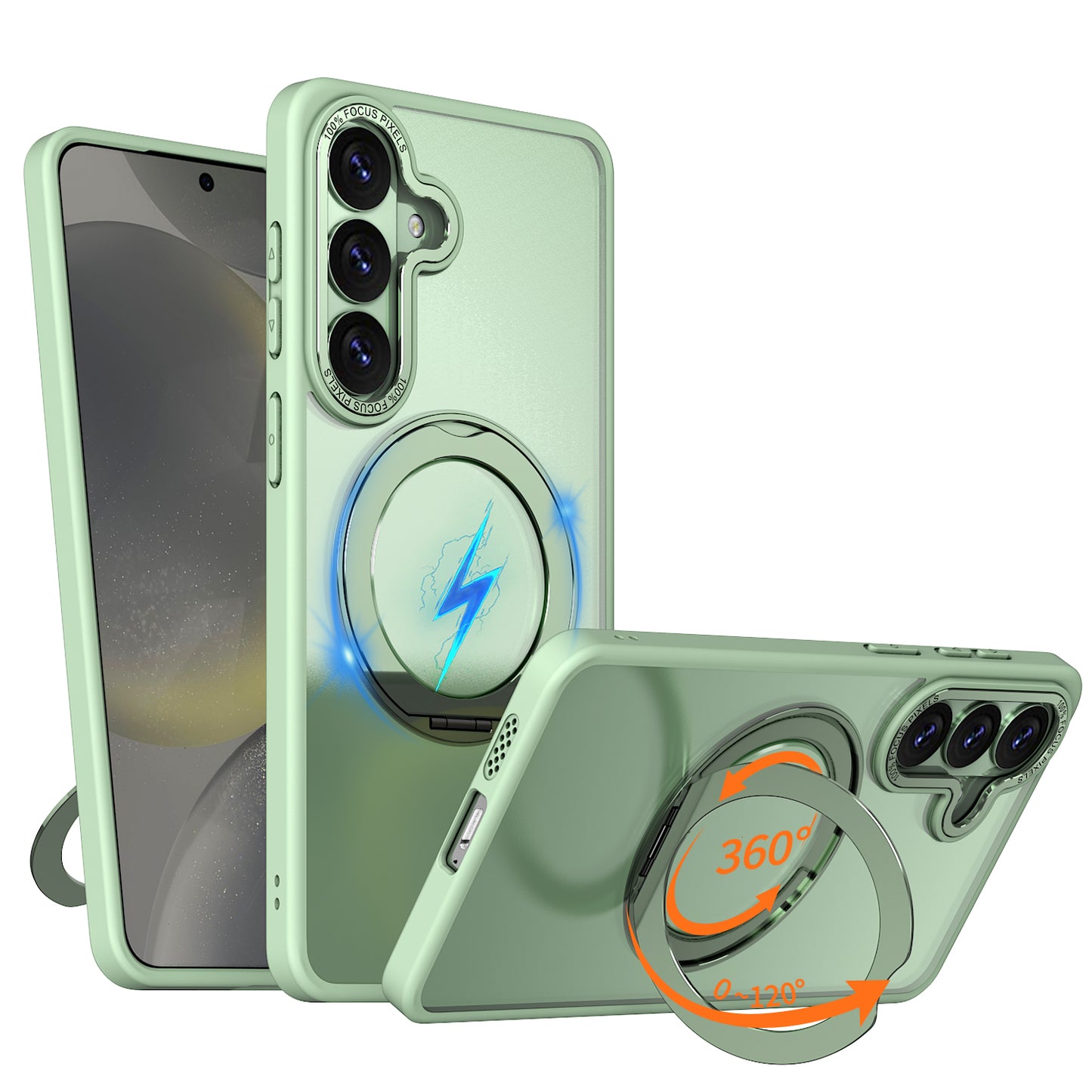 TECHGEAR Magnetic Stand Case for Samsung Galaxy S26 Plus - Shockproof Hybrid Cover with 360° Ring Holder, Hard Back & Wireless Charging Compatible