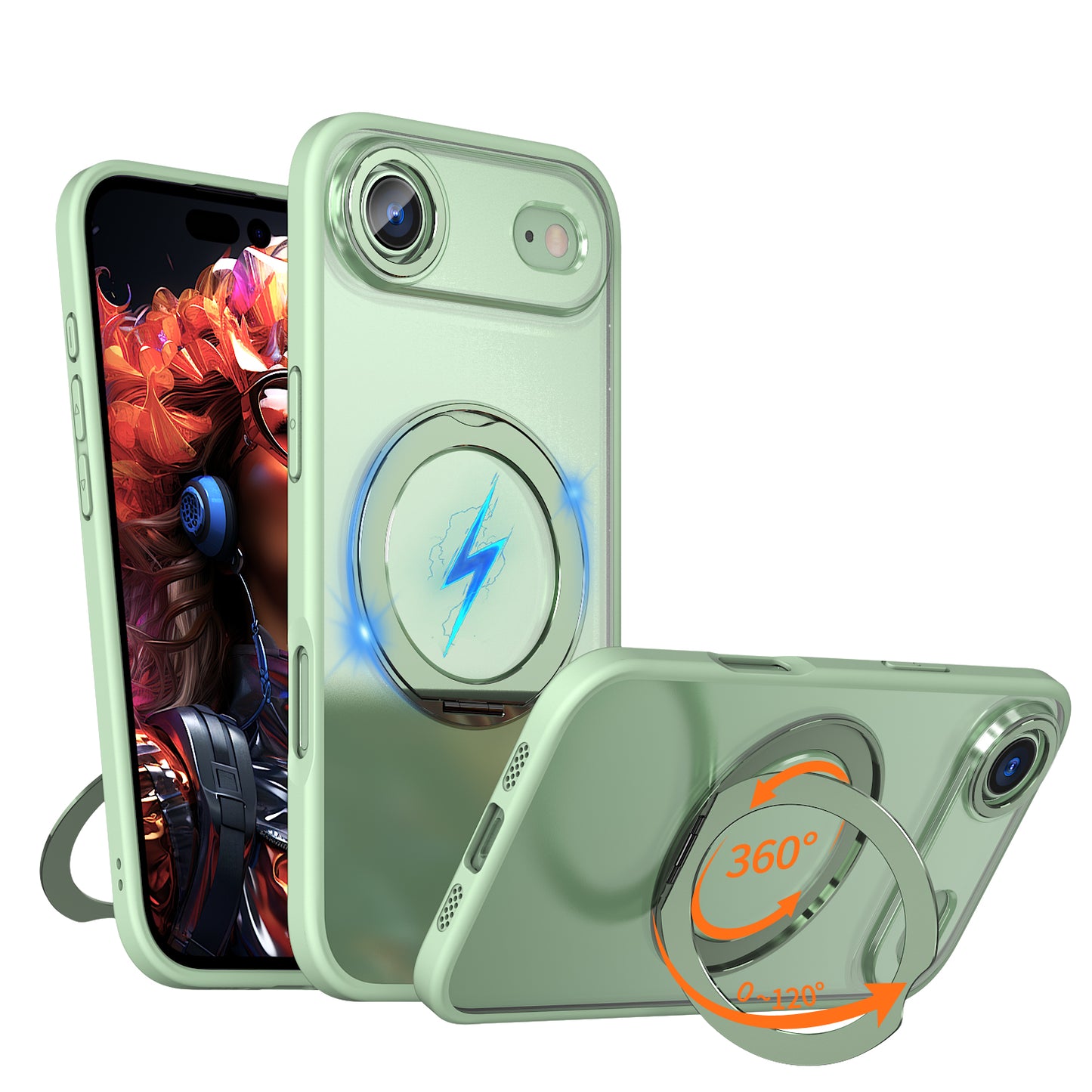 [Magnetic Ring Kickstand] For Apple iPhone Air, Slim, Tough Shockproof Armour, MagSafe Compatible Case with Stand