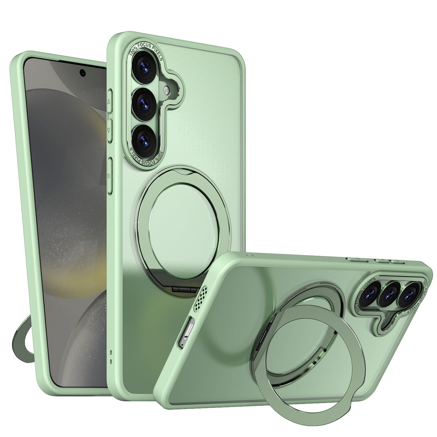 TECHGEAR Magnetic Stand Case for Samsung Galaxy S26 Plus - Shockproof Hybrid Cover with 360° Ring Holder, Hard Back & Wireless Charging Compatible