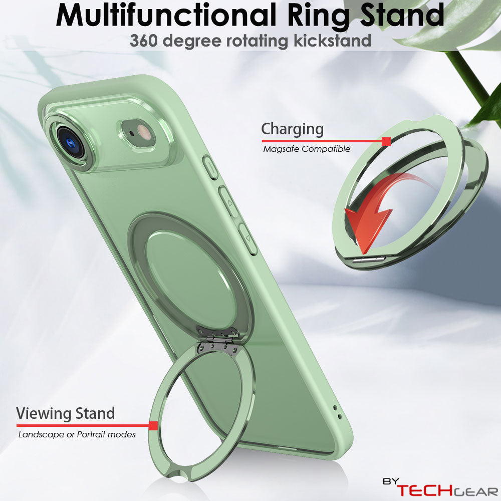 [Magnetic Ring Kickstand] For Apple iPhone Air, Slim, Tough Shockproof Armour, MagSafe Compatible Case with Stand