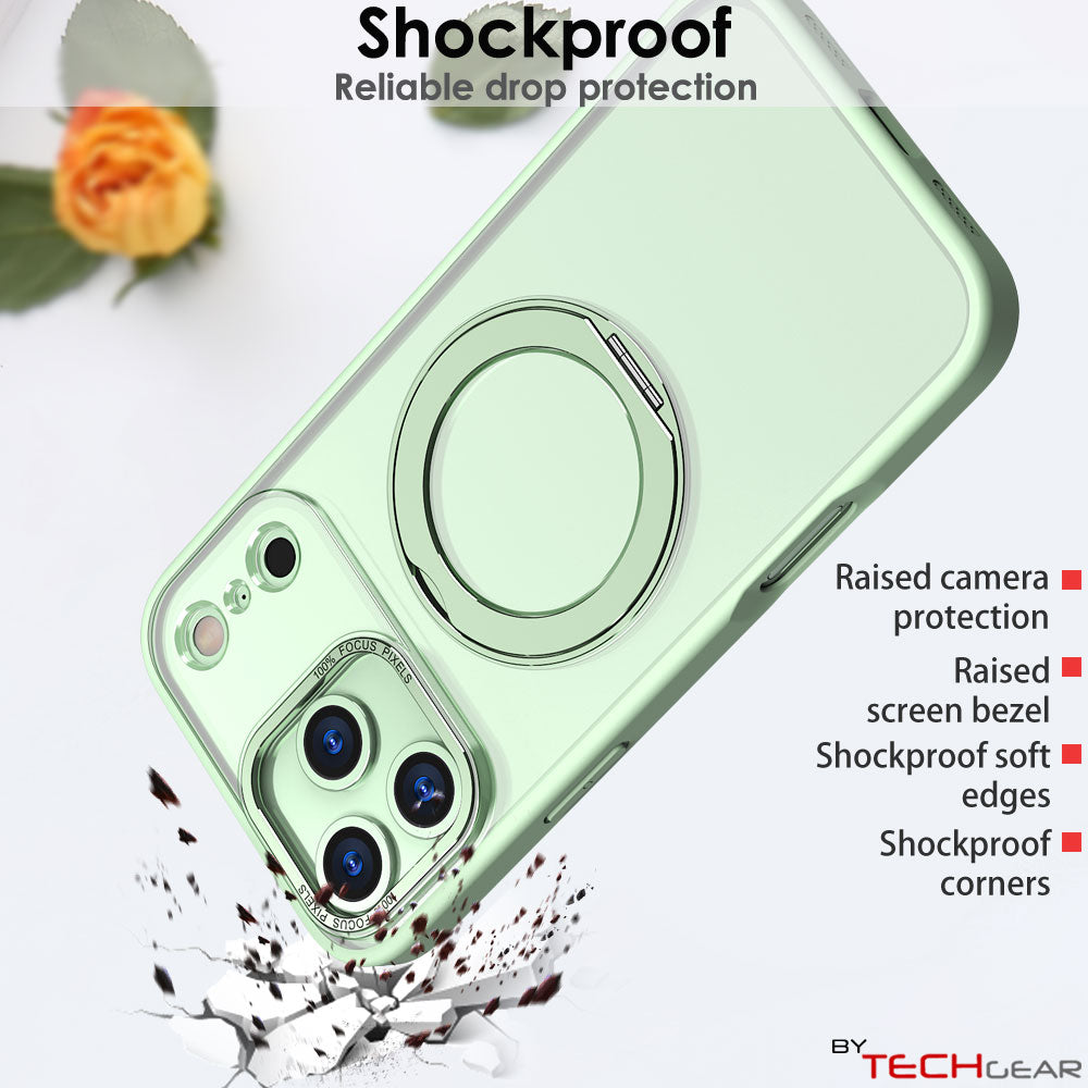 [Magnetic Ring Kickstand] For Apple iPhone 17 Pro Max, Slim, Tough Shockproof Armour, MagSafe Compatible Case with Stand