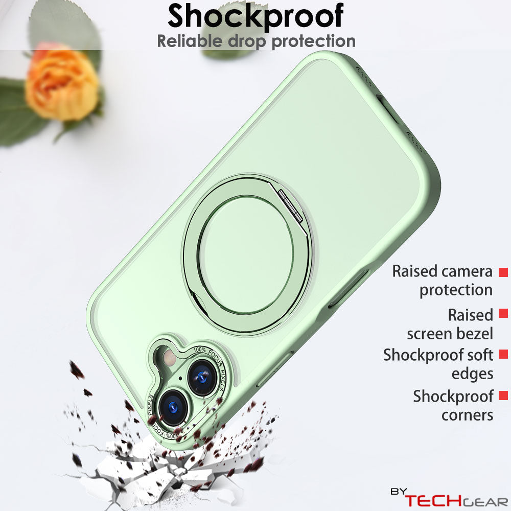 [Magnetic Ring Kickstand] For Apple iPhone 17, Slim, Tough Shockproof Armour, MagSafe Compatible Case with Stand