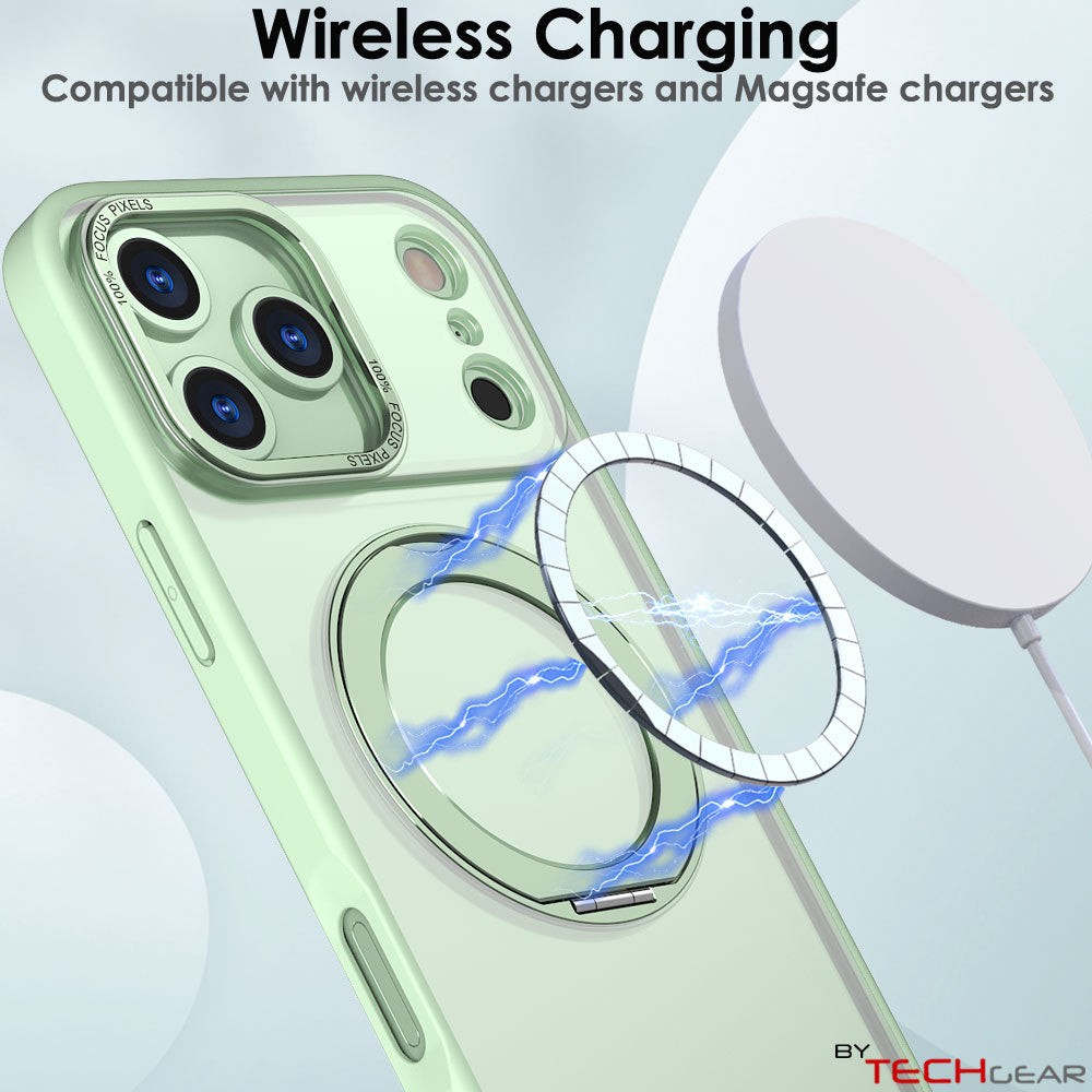 [Magnetic Ring Kickstand] For Apple iPhone 17 Pro Max, Slim, Tough Shockproof Armour, MagSafe Compatible Case with Stand