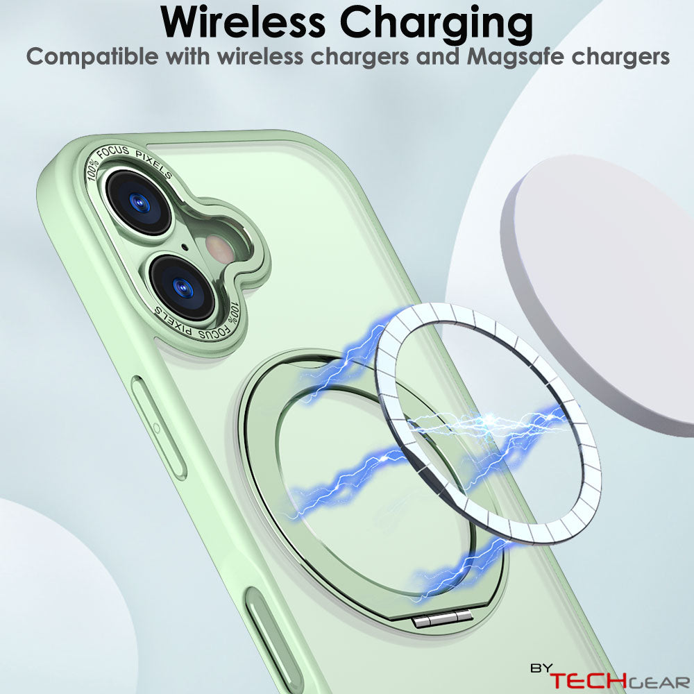 [Magnetic Ring Kickstand] For Apple iPhone 17, Slim, Tough Shockproof Armour, MagSafe Compatible Case with Stand