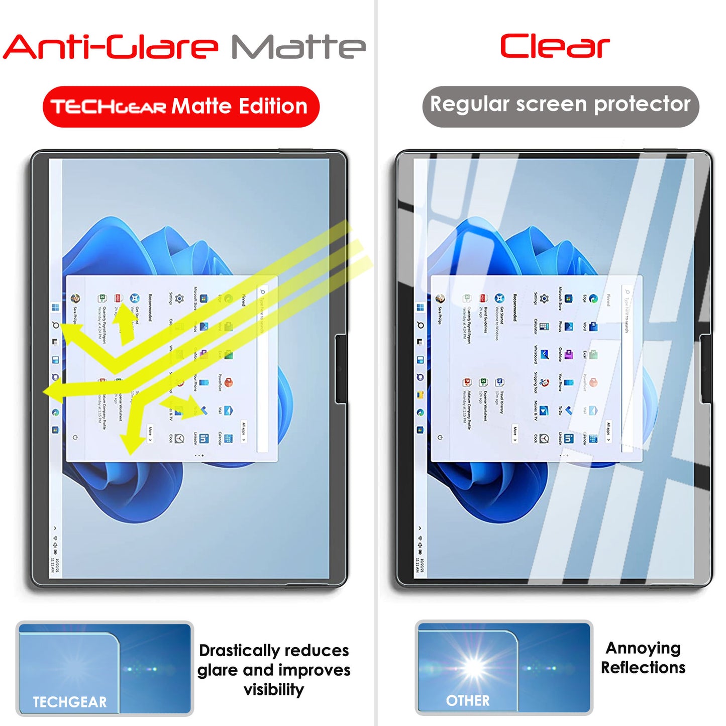 Anti Glare / Matte Screen Protectors for Microsoft Surface Pro 9 / 10 / 11 (13 Inch screen)