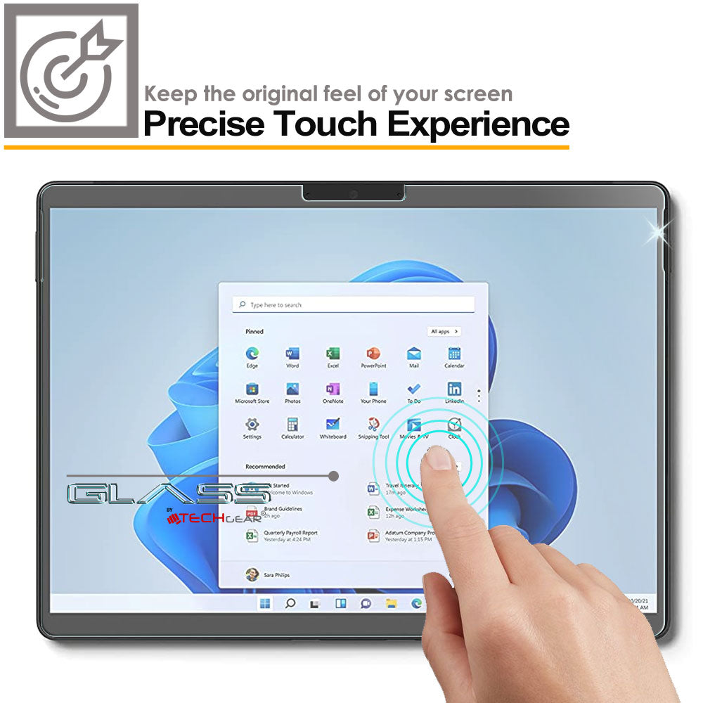 TECHGEAR Anti-Glare Matte Tempered Glass Screen Protector for Microsoft Surface Pro 13 (2026), Surface Pro 11, Pro 10 & Pro 9 | 9H Toughened Glass, Surface Pen Compatible, Anti-Fingerprint, Full Adhesive