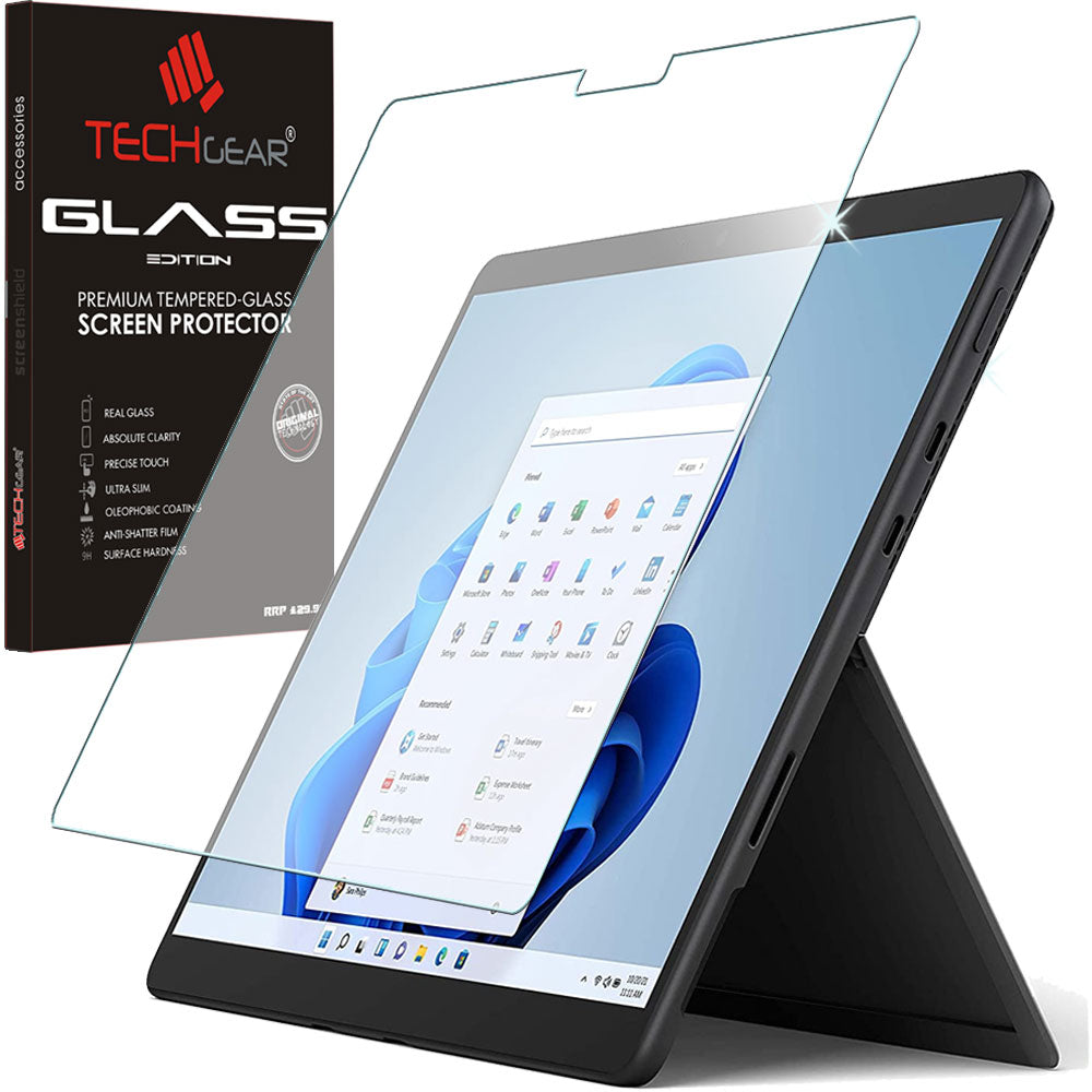TECHGEAR Anti-Glare Matte Tempered Glass Screen Protector for Microsoft Surface Pro 13 (2026), Surface Pro 11, Pro 10 & Pro 9 | 9H Toughened Glass, Surface Pen Compatible, Anti-Fingerprint, Full Adhesive