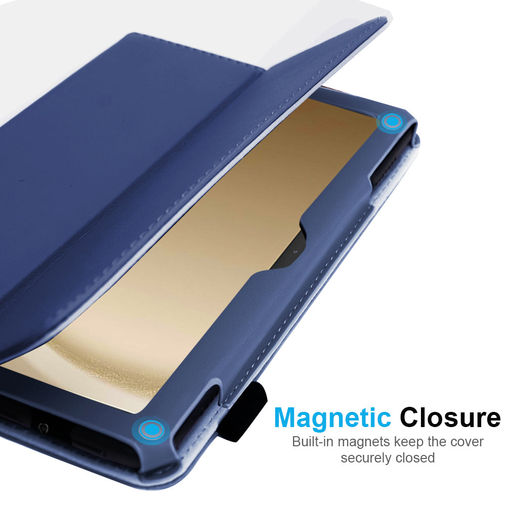 TECHGEAR Folio Case for Samsung Galaxy Tab A11+ & A9+ 11" (SM-X230/X236/X210/X215) – Leather Stand Cover with Hand Strap & Auto Sleep/Wake