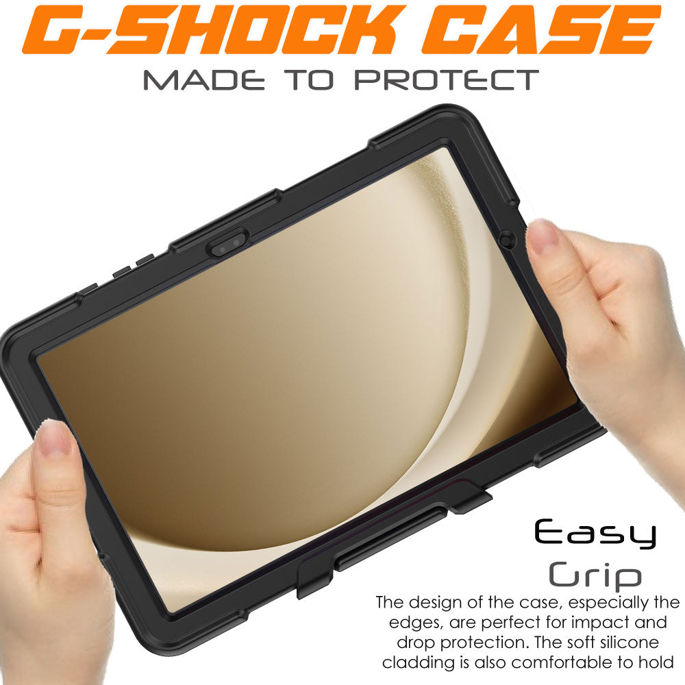 TECHGEAR G-SHOCK Case for Samsung Galaxy Tab A11+ / A11 Plus 11" (SM-X230 / SM-X236) Shockproof Kids, Schools & Work Protective Armour Full-Body Protection with Screen Guard & Kickstand