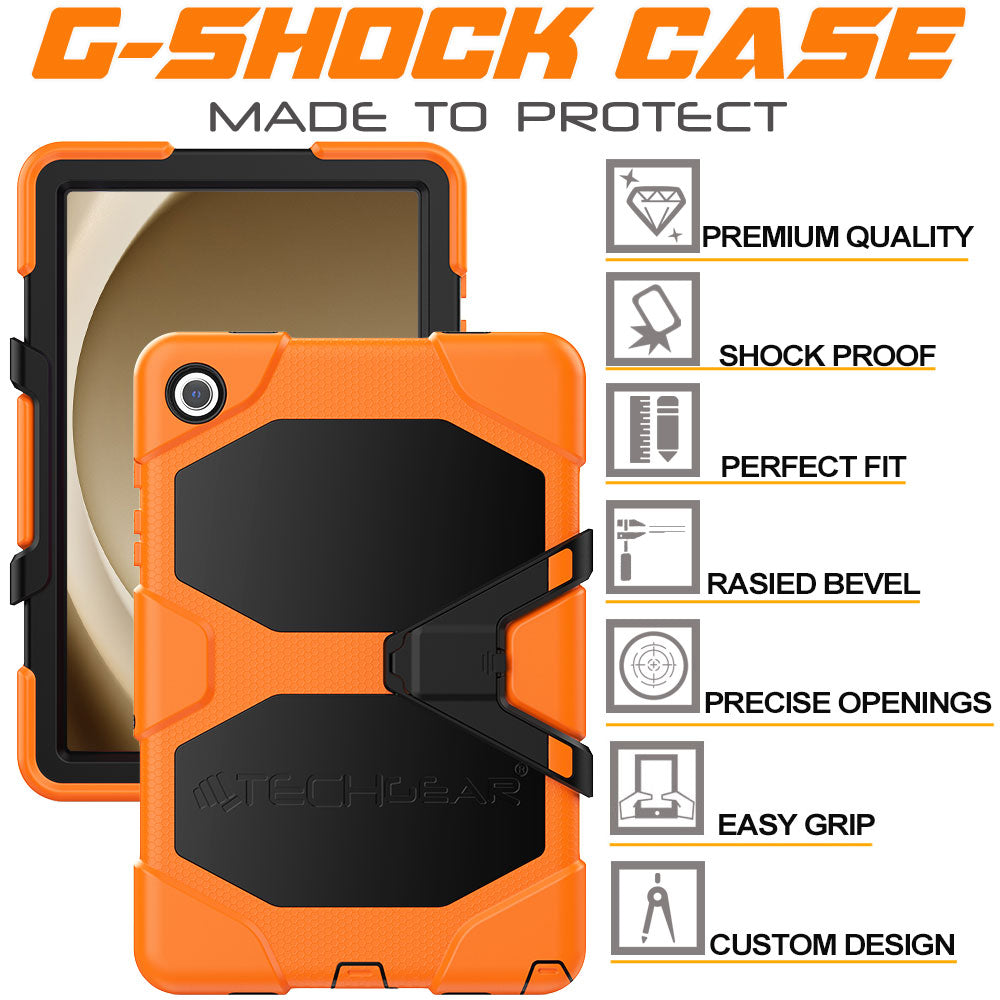 TECHGEAR G-SHOCK Case for Samsung Galaxy Tab A11+ / A11 Plus 11" (SM-X230 / SM-X236) Shockproof Kids, Schools & Work Protective Armour Full-Body Protection with Screen Guard & Kickstand