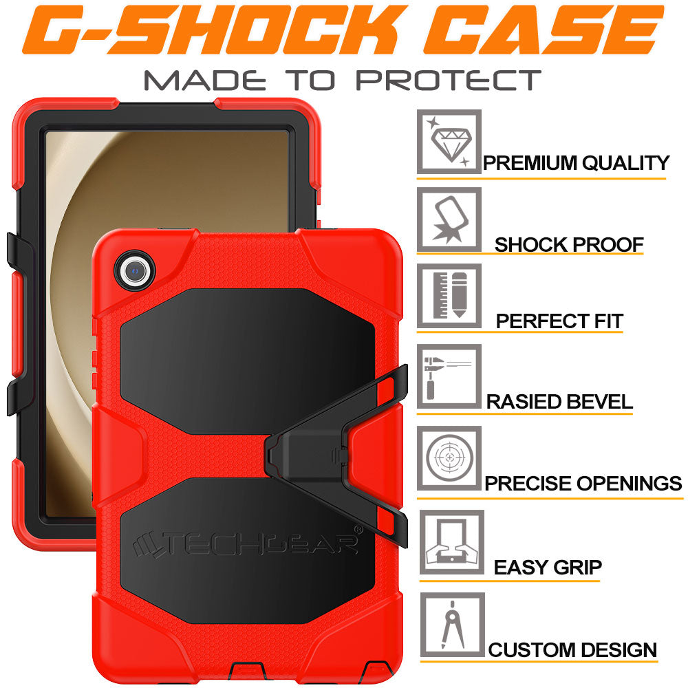 TECHGEAR G-SHOCK Case for Samsung Galaxy Tab A11+ / A11 Plus 11" (SM-X230 / SM-X236) Shockproof Kids, Schools & Work Protective Armour Full-Body Protection with Screen Guard & Kickstand