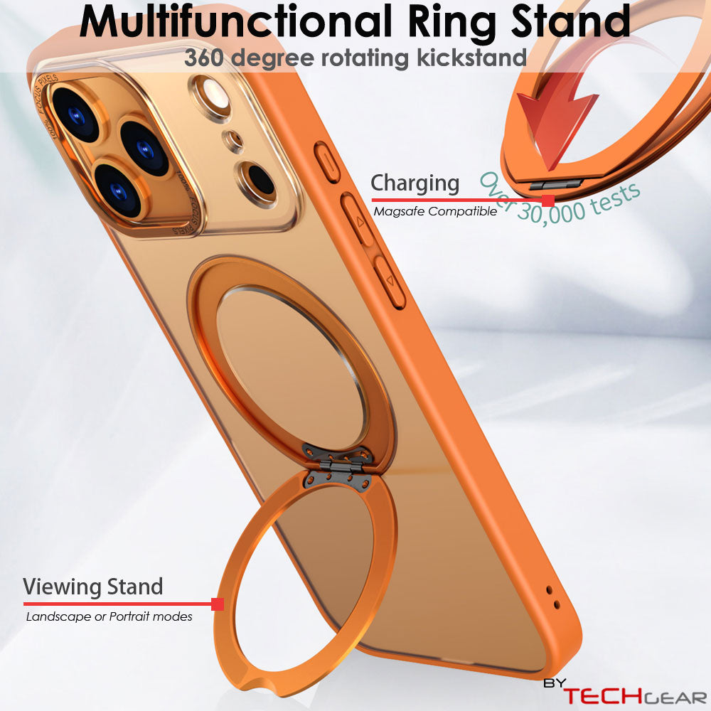 [Magnetic Ring Kickstand] For Apple iPhone 17 Pro, Slim, Tough Shockproof Armour, MagSafe Compatible Case with Stand