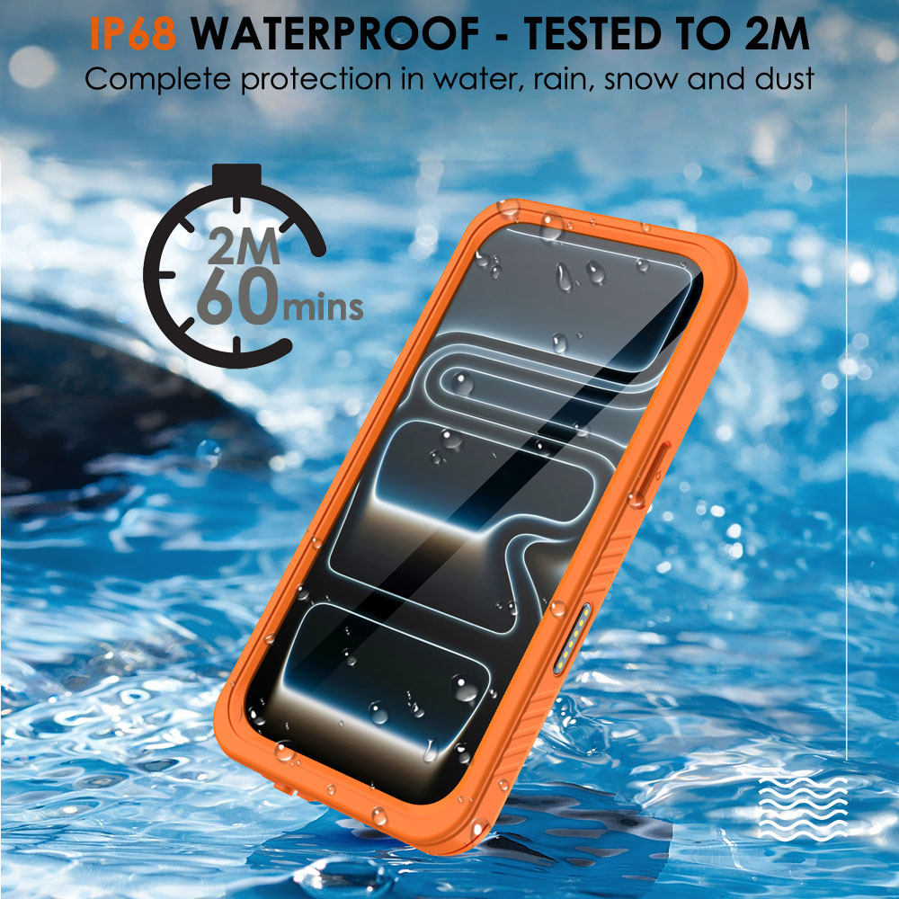 TECHGEAR Waterproof MagSafe Charging Case for iPhone 17 Pro 6.3" – IP68 Shockproof 360° Full Body Sealed Cover with Built-In Screen Protector