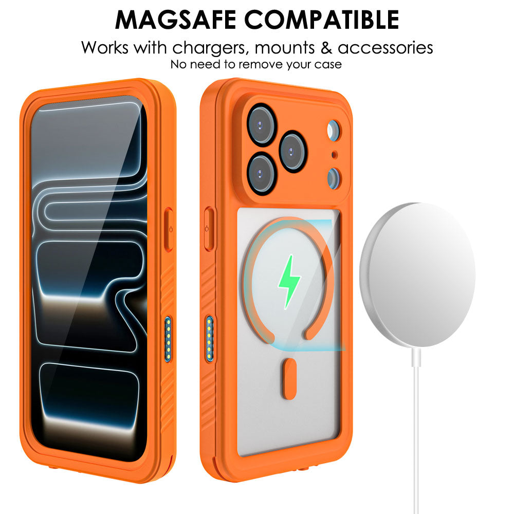 TECHGEAR Waterproof MagSafe Charging Case for iPhone 17 Pro Max 6.9" – IP68 Shockproof 360° Full Body Sealed Cover with Built-In Screen Protector