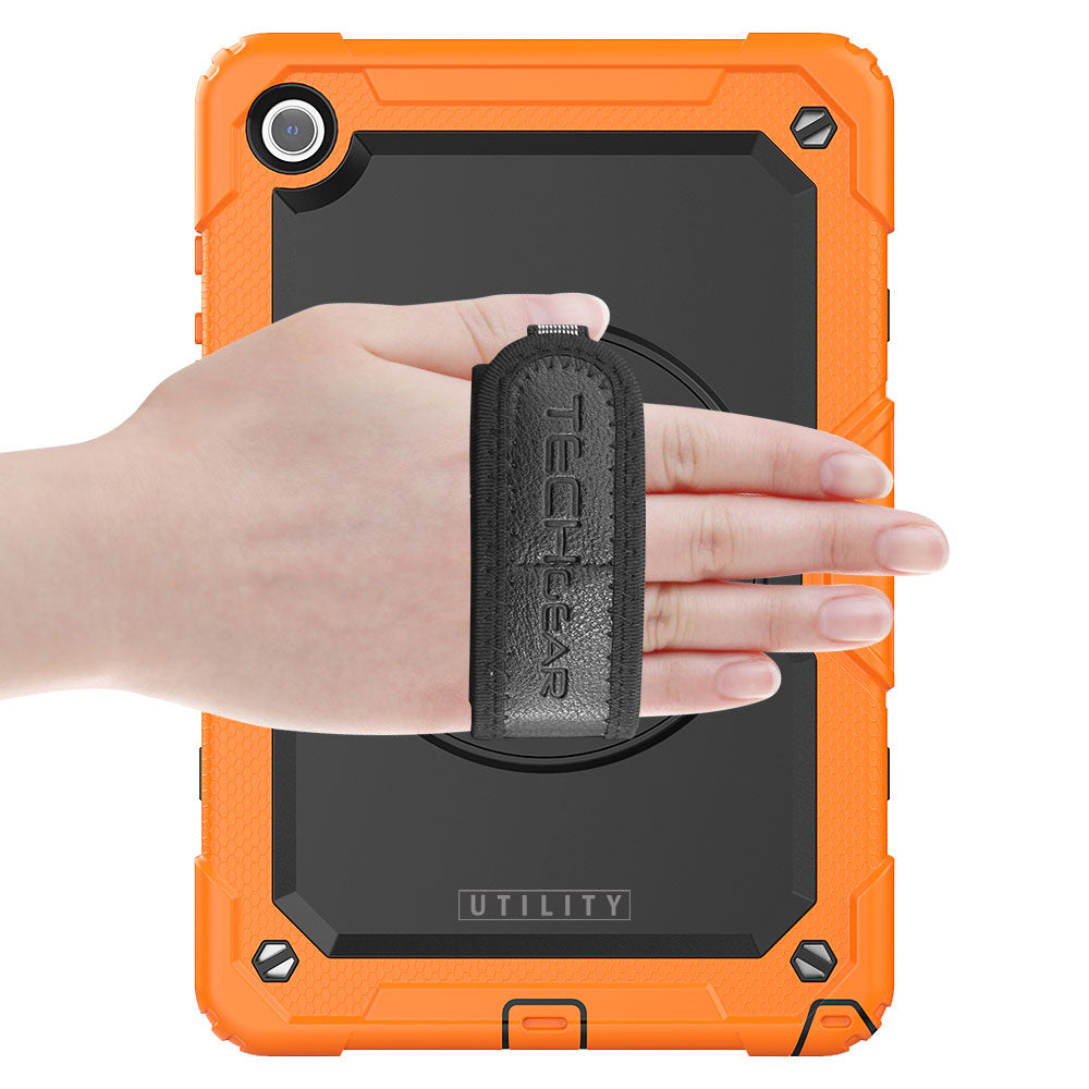 TECHGEAR Utility Case for Samsung Galaxy Tab A11+ (A11 Plus) 11" (SM-X230 / SM-X236) – Full Body Rugged Case with Stand, Hand Strap & Shoulder Strap