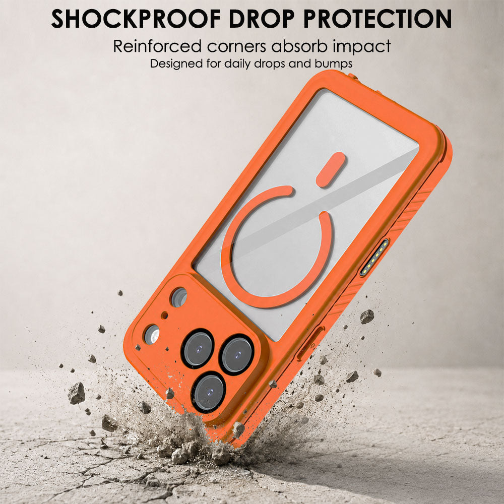 TECHGEAR Waterproof MagSafe Charging Case for iPhone 17 Pro Max 6.9" – IP68 Shockproof 360° Full Body Sealed Cover with Built-In Screen Protector