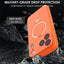 TECHGEAR Waterproof Magnetic Stand Case for iPhone 17 Pro Max 6.9" – IP68 Shockproof MagSafe Compatible Cover (Black / Orange)