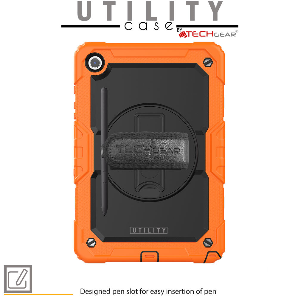 TECHGEAR Utility Case for Samsung Galaxy Tab A11+ (A11 Plus) 11" (SM-X230 / SM-X236) – Full Body Rugged Case with Stand, Hand Strap & Shoulder Strap