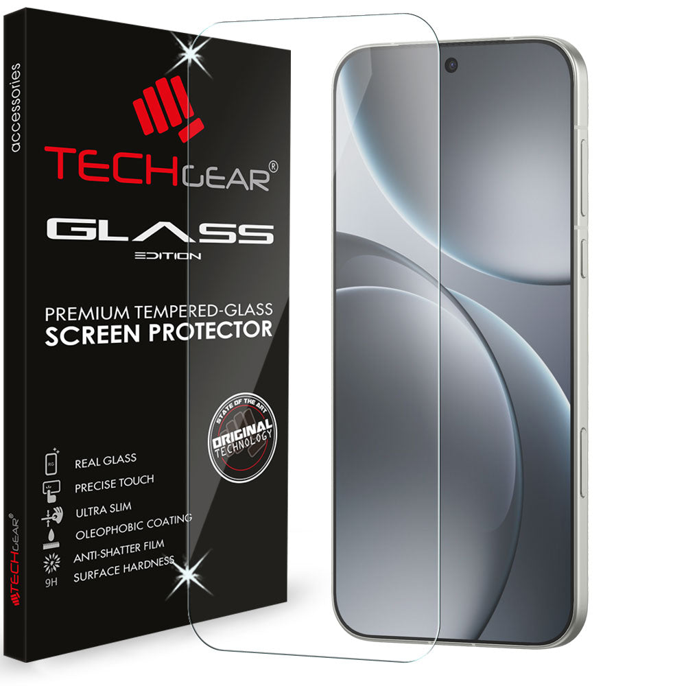 TECHGEAR Tempered Glass for OPPO Find X9 Pro 5G (6.78") – 2.5D Round Edge, 9H Hardness, Crystal Clear, Scratch-Resistant, No-Bubble - 1/2/3 Packs