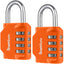 SharkByte Heavy Duty 4-Dial Combination Padlock – Weatherproof Outdoor Lock for Gym, School, Shed, Storage, Cabinet & Toolbox (1 / 2 / 3 / 4 Pack)