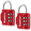 SharkByte Luggage Locks – 3-Dial Weatherproof Combination Padlock for Suitcases, Travel Bags, Gym Lockers & Outdoor Use (1 / 2 / 3 / 4 Pack)