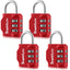 SharkByte Luggage Locks – 3-Dial Weatherproof Combination Padlock for Suitcases, Travel Bags, Gym Lockers & Outdoor Use (1 / 2 / 3 / 4 Pack)