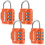 SharkByte Luggage Locks – 3-Dial Weatherproof Combination Padlock for Suitcases, Travel Bags, Gym Lockers & Outdoor Use (1 / 2 / 3 / 4 Pack)