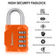 SharkByte Heavy Duty 4-Dial Combination Padlock – Weatherproof Outdoor Lock for Gym, School, Shed, Storage, Cabinet & Toolbox (1 / 2 / 3 / 4 Pack)