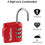 SharkByte Luggage Locks – 3-Dial Weatherproof Combination Padlock for Suitcases, Travel Bags, Gym Lockers & Outdoor Use (1 / 2 / 3 / 4 Pack)