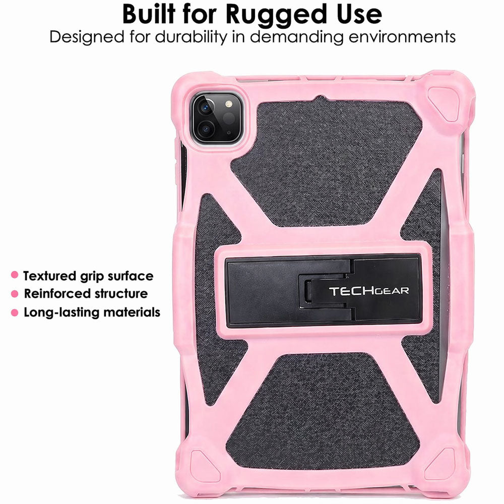 TECHGEAR Universal Tablet Case 10 Inch (9.7–11") - Rugged Bumper Case with Stand, Adjustable Fit Shockproof Protective Cover for iPad, Samsung, Lenovo, Android Tablets
