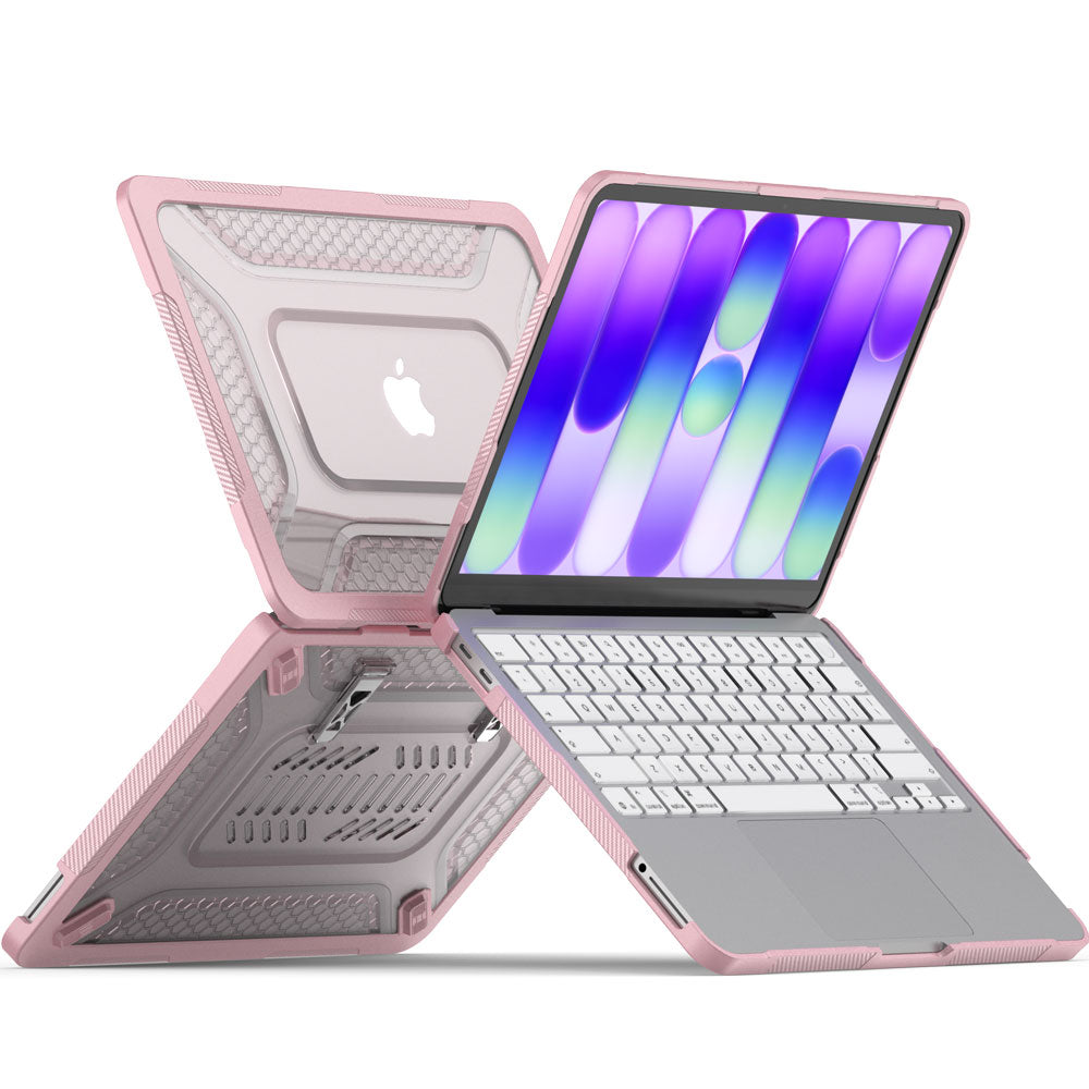 TECHGEAR BallisticWrap Case for MacBook Neo 13" (2026 A18 Pro) - Student Laptop Tough Hard Shell Cover with Kickstand, Shockproof TPU Edges