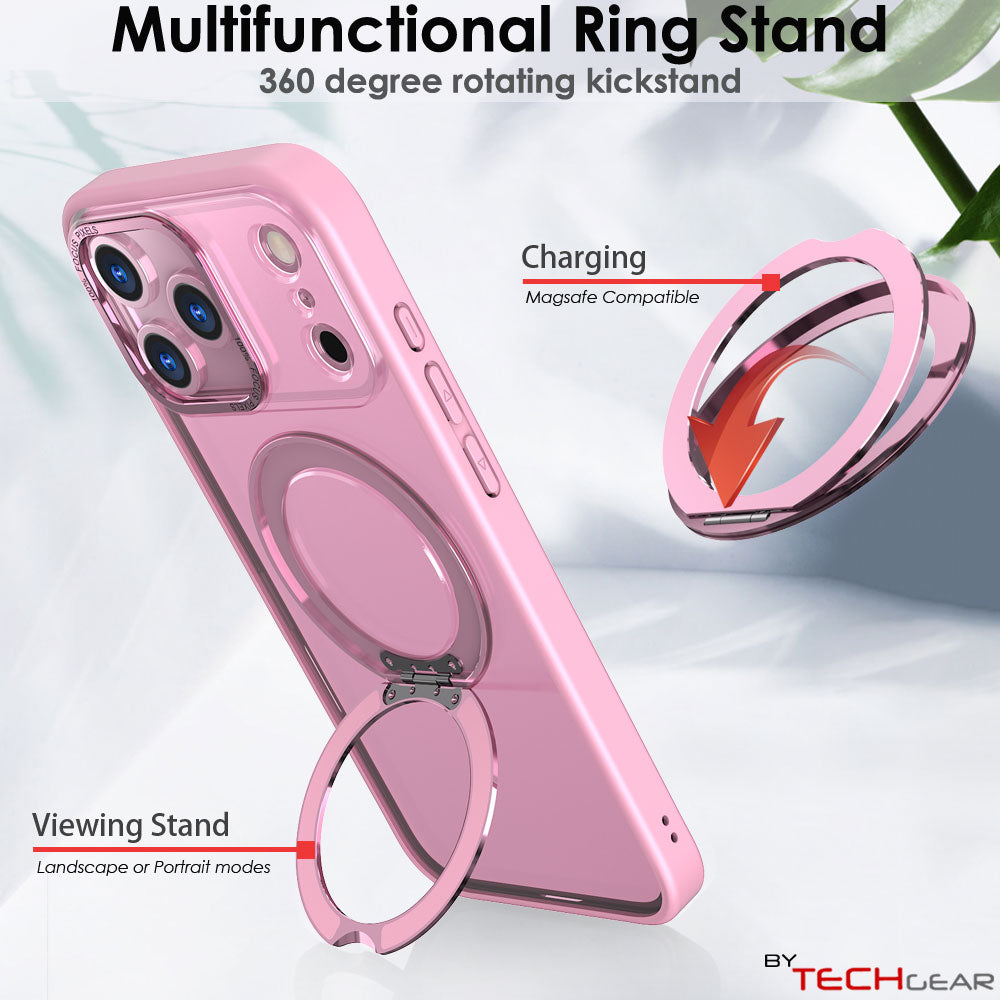 [Magnetic Ring Kickstand] For Apple iPhone 17 Pro Max, Slim, Tough Shockproof Armour, MagSafe Compatible Case with Stand