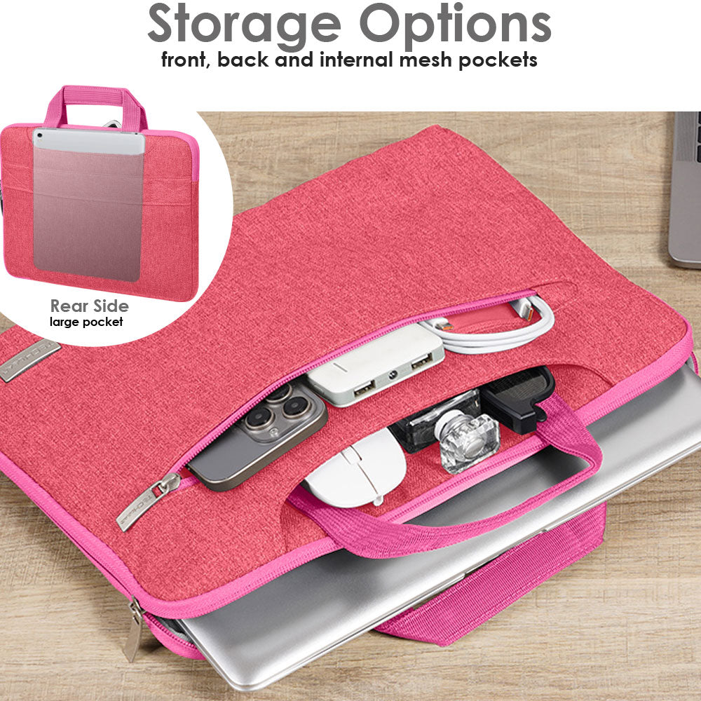 TECHGEAR UrbanDash Laptop Case – 4-in-1 Portable Laptop Sleeve with Strap, Handles & Trolley Belt, Shockproof Carry Case (Available in 5 Colours, and Sizes 11–15.6”)