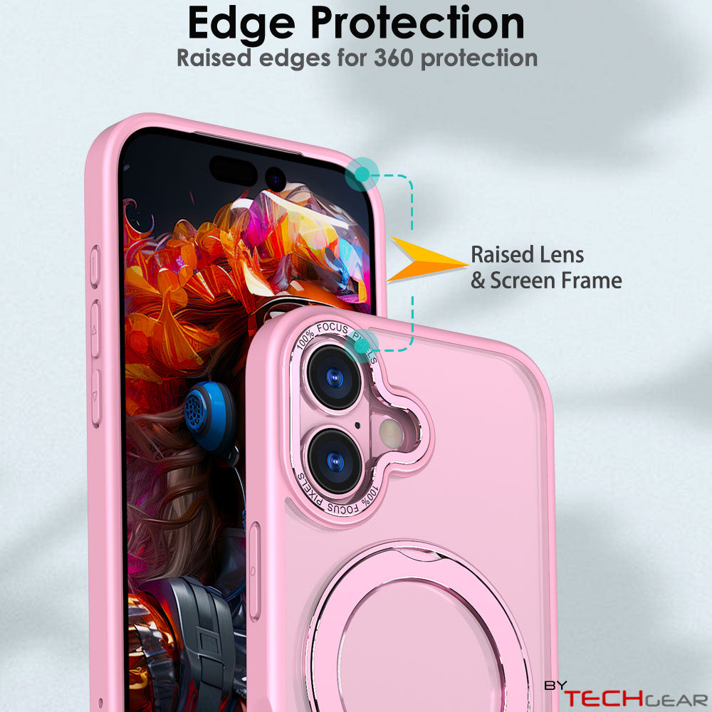 [Magnetic Ring Kickstand] For Apple iPhone 17, Slim, Tough Shockproof Armour, MagSafe Compatible Case with Stand