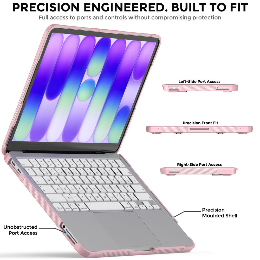 TECHGEAR BallisticWrap Case for MacBook Neo 13" (2026 A18 Pro) - Student Laptop Tough Hard Shell Cover with Kickstand, Shockproof TPU Edges