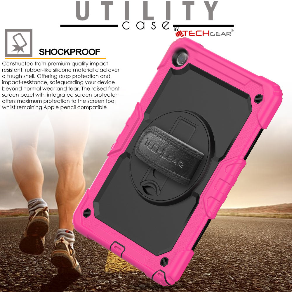 TECHGEAR Utility Case for Samsung Galaxy Tab A11+ (A11 Plus) 11" (SM-X230 / SM-X236) – Full Body Rugged Case with Stand, Hand Strap & Shoulder Strap