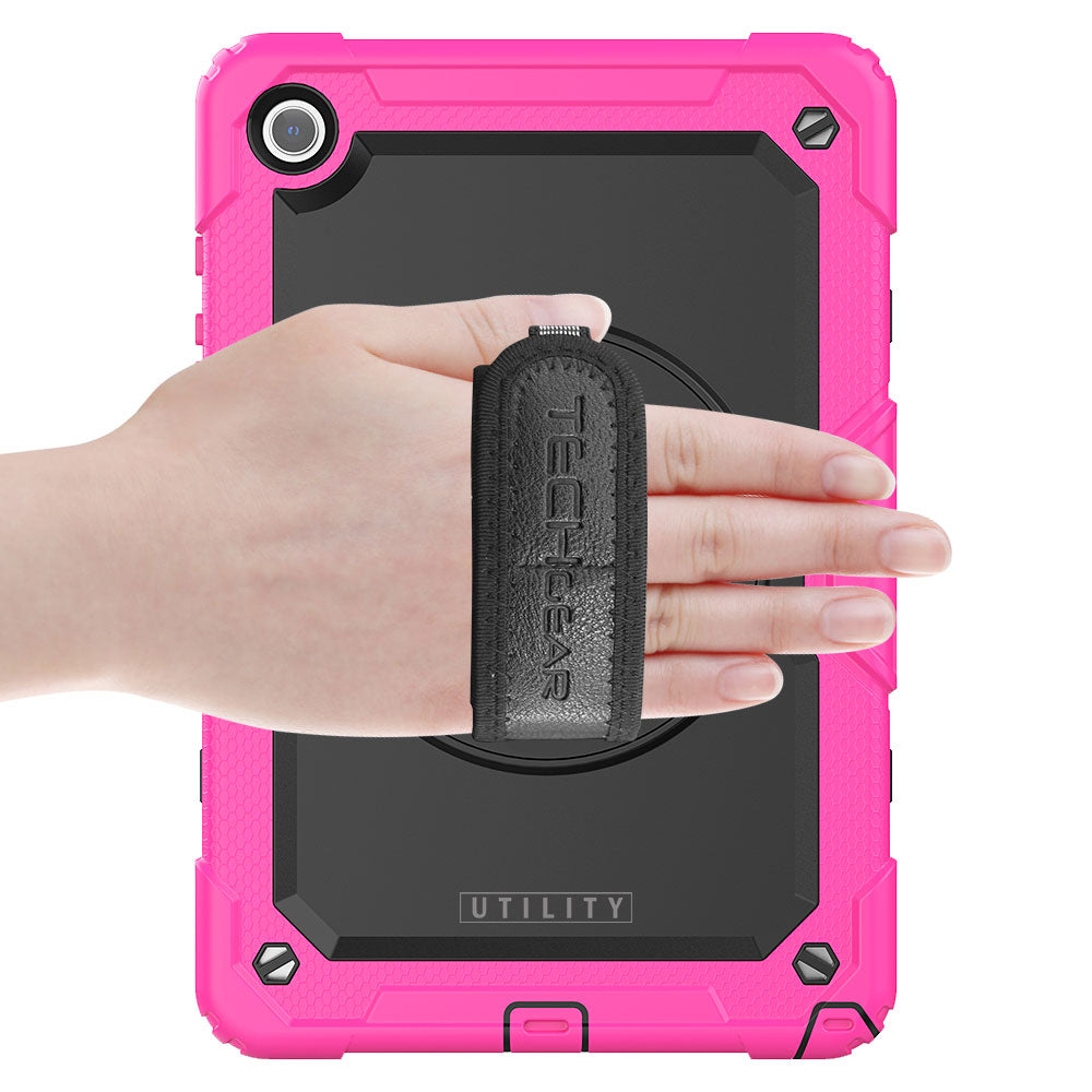 TECHGEAR Utility Case for Samsung Galaxy Tab A11+ (A11 Plus) 11" (SM-X230 / SM-X236) – Full Body Rugged Case with Stand, Hand Strap & Shoulder Strap