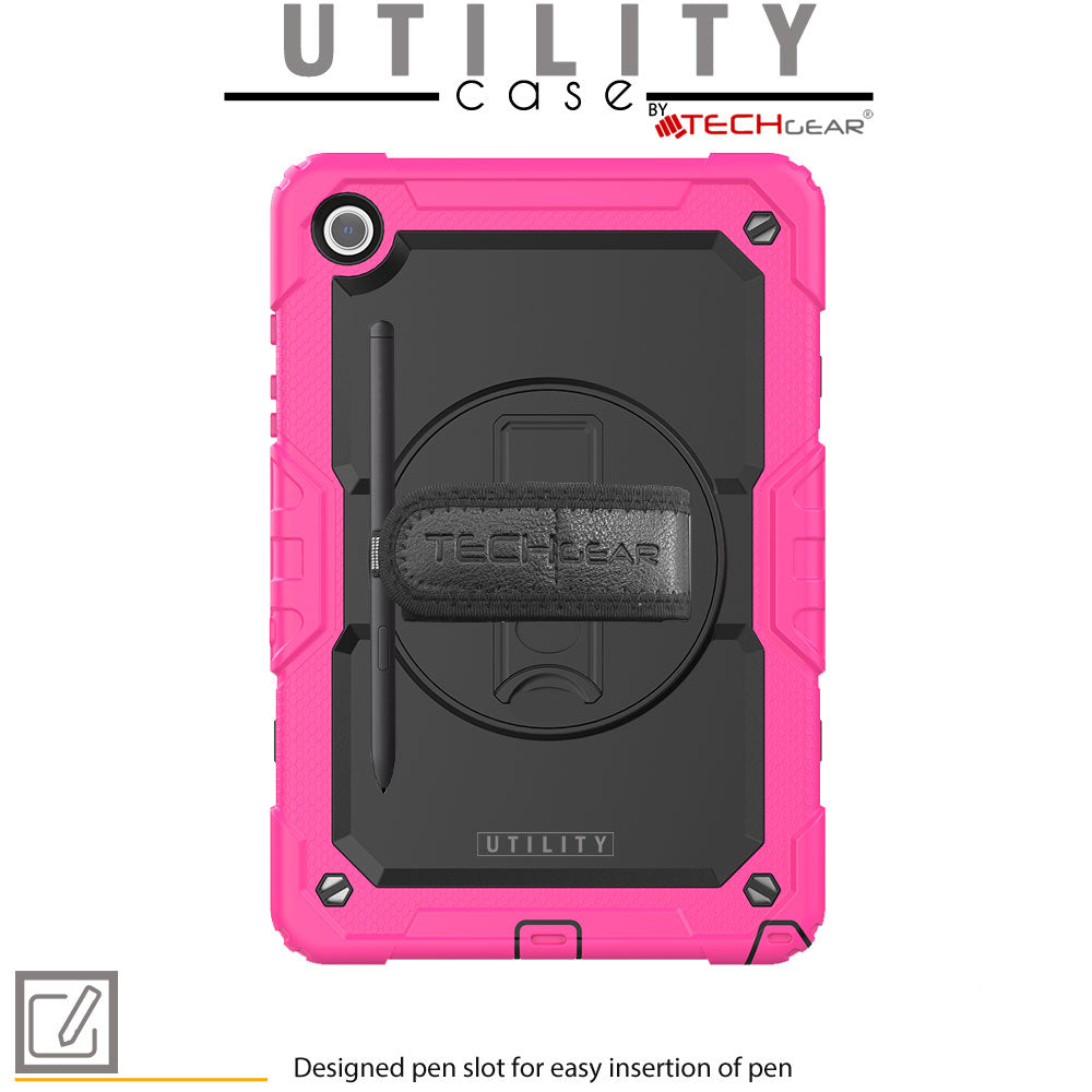 TECHGEAR Utility Case for Samsung Galaxy Tab A11+ (A11 Plus) 11" (SM-X230 / SM-X236) – Full Body Rugged Case with Stand, Hand Strap & Shoulder Strap