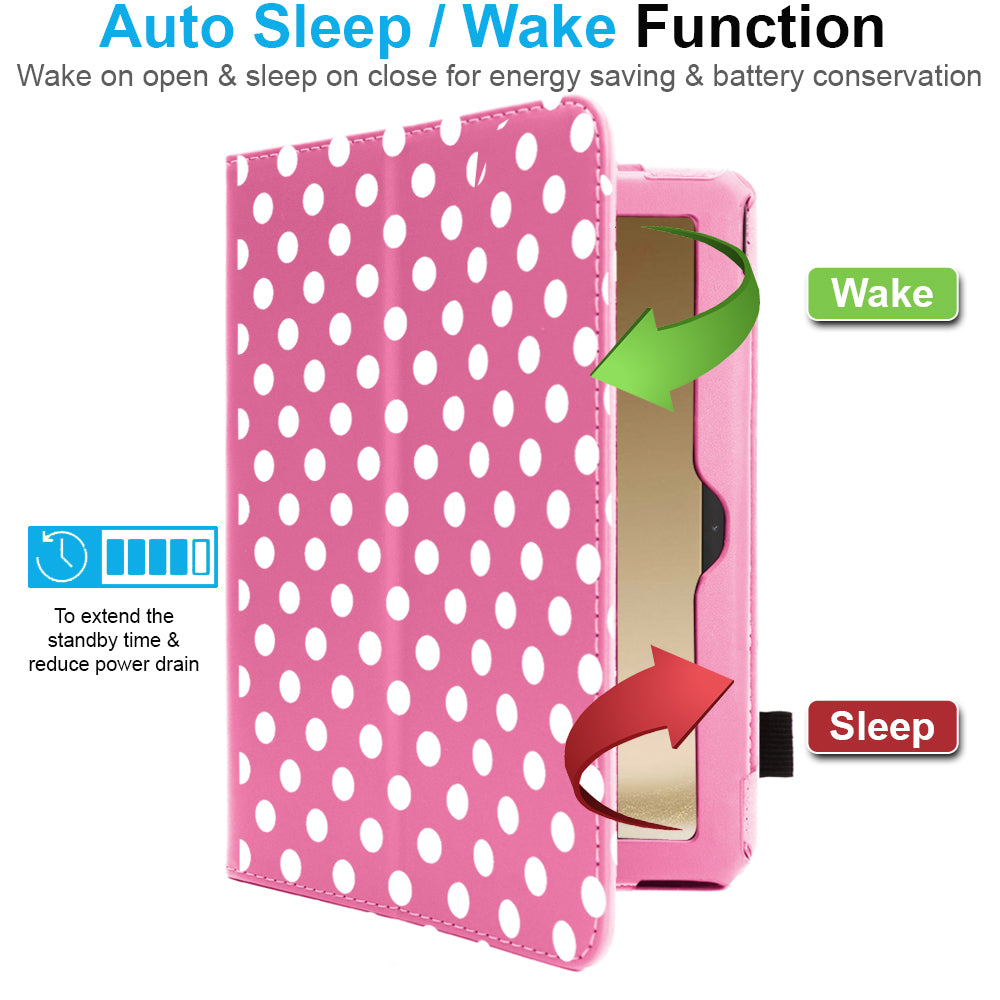 TECHGEAR Folio Case for Samsung Galaxy Tab A11+ & A9+ 11" (SM-X230/X236/X210/X215) – Leather Stand Cover with Hand Strap & Auto Sleep/Wake