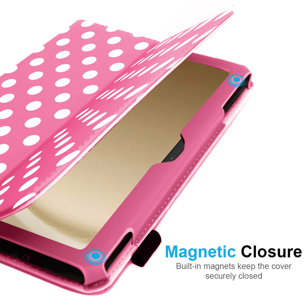 TECHGEAR Folio Case for Samsung Galaxy Tab A11+ & A9+ 11" (SM-X230/X236/X210/X215) – Leather Stand Cover with Hand Strap & Auto Sleep/Wake