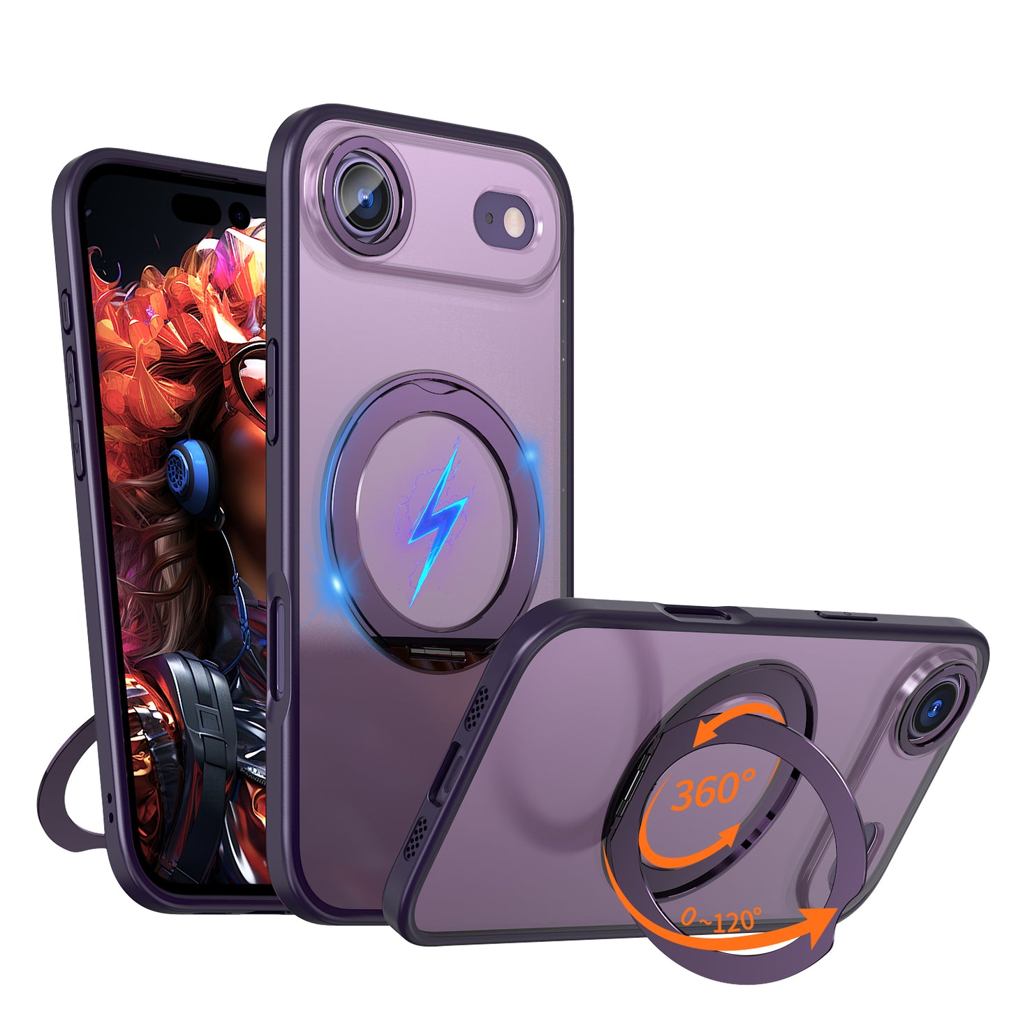 [Magnetic Ring Kickstand] For Apple iPhone Air, Slim, Tough Shockproof Armour, MagSafe Compatible Case with Stand