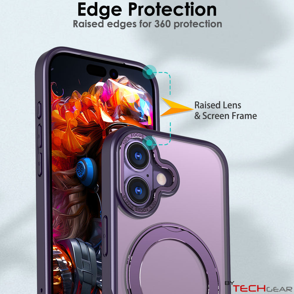 [Magnetic Ring Kickstand] For Apple iPhone 17, Slim, Tough Shockproof Armour, MagSafe Compatible Case with Stand