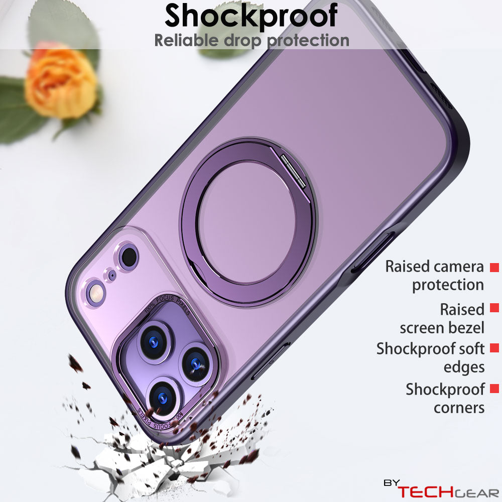 [Magnetic Ring Kickstand] For Apple iPhone 17 Pro Max, Slim, Tough Shockproof Armour, MagSafe Compatible Case with Stand