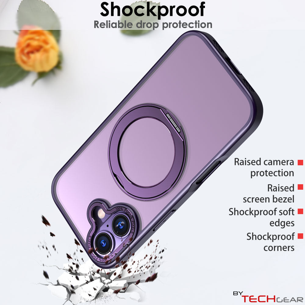 [Magnetic Ring Kickstand] For Apple iPhone 17, Slim, Tough Shockproof Armour, MagSafe Compatible Case with Stand