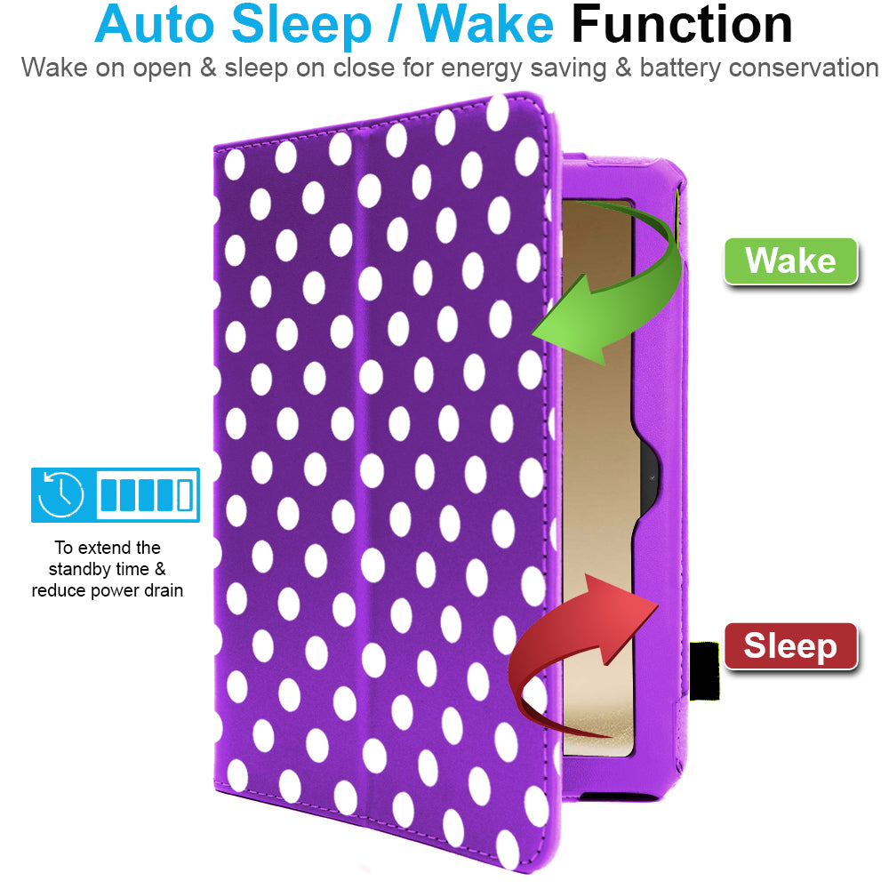 TECHGEAR Folio Case for Samsung Galaxy Tab A11+ & A9+ 11" (SM-X230/X236/X210/X215) – Leather Stand Cover with Hand Strap & Auto Sleep/Wake