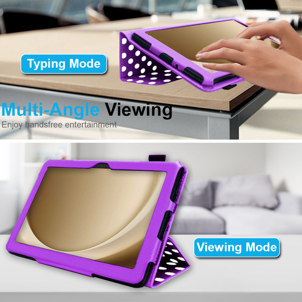 TECHGEAR Folio Case for Samsung Galaxy Tab A11+ & A9+ 11" (SM-X230/X236/X210/X215) – Leather Stand Cover with Hand Strap & Auto Sleep/Wake