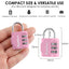 SharkByte Luggage Locks – 3-Dial Weatherproof Combination Padlock for Suitcases, Travel Bags, Gym Lockers & Outdoor Use (1 / 2 / 3 / 4 Pack)