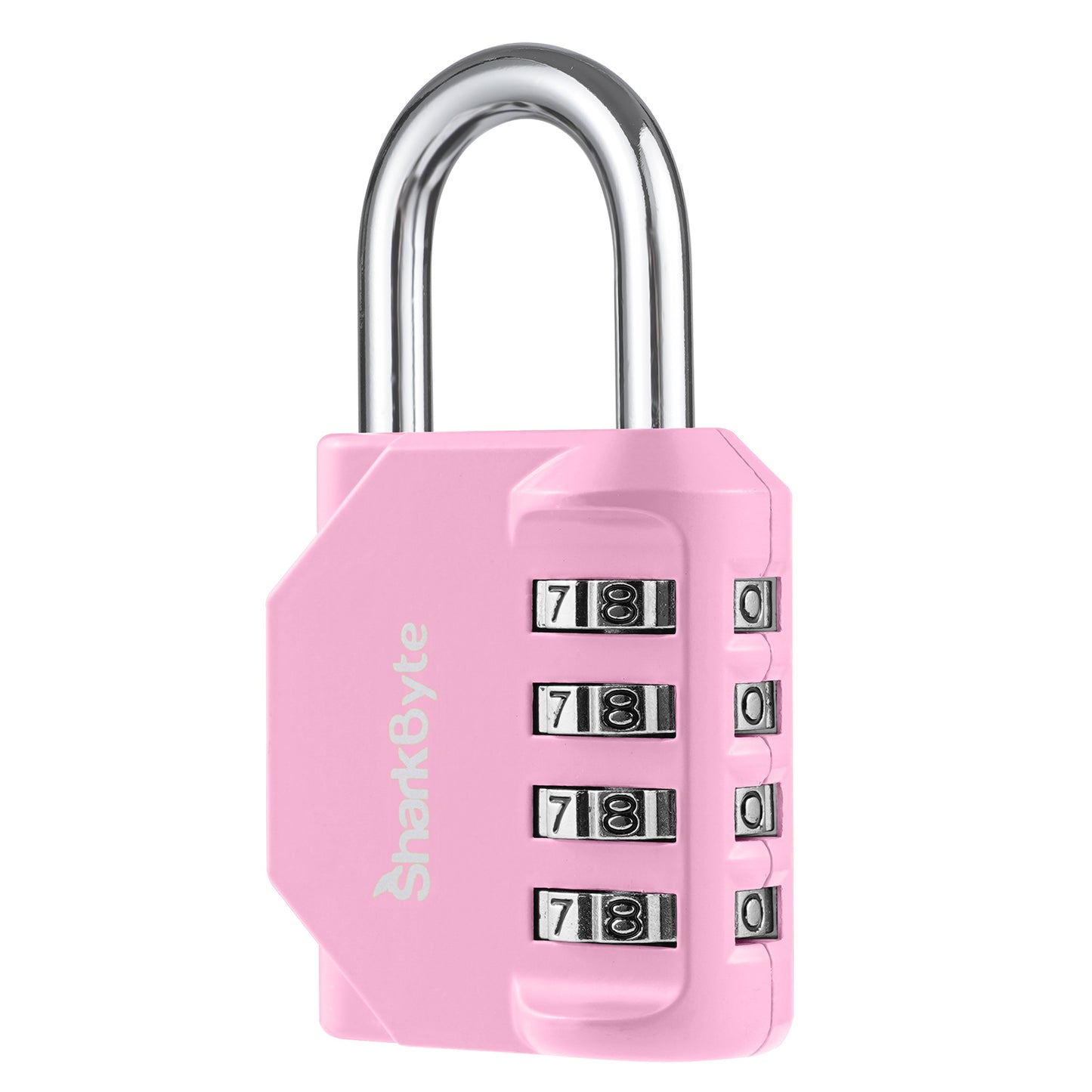 SharkByte Heavy Duty 4-Dial Combination Padlock – Weatherproof Outdoor Lock for Gym, School, Shed, Storage, Cabinet & Toolbox (1 / 2 / 3 / 4 Pack)