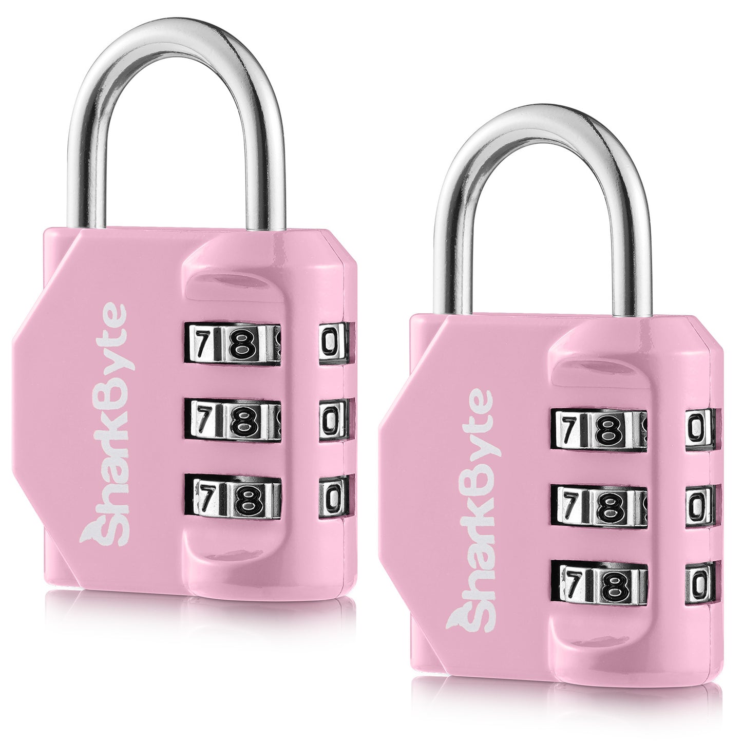SharkByte Luggage Locks – 3-Dial Weatherproof Combination Padlock for Suitcases, Travel Bags, Gym Lockers & Outdoor Use (1 / 2 / 3 / 4 Pack)